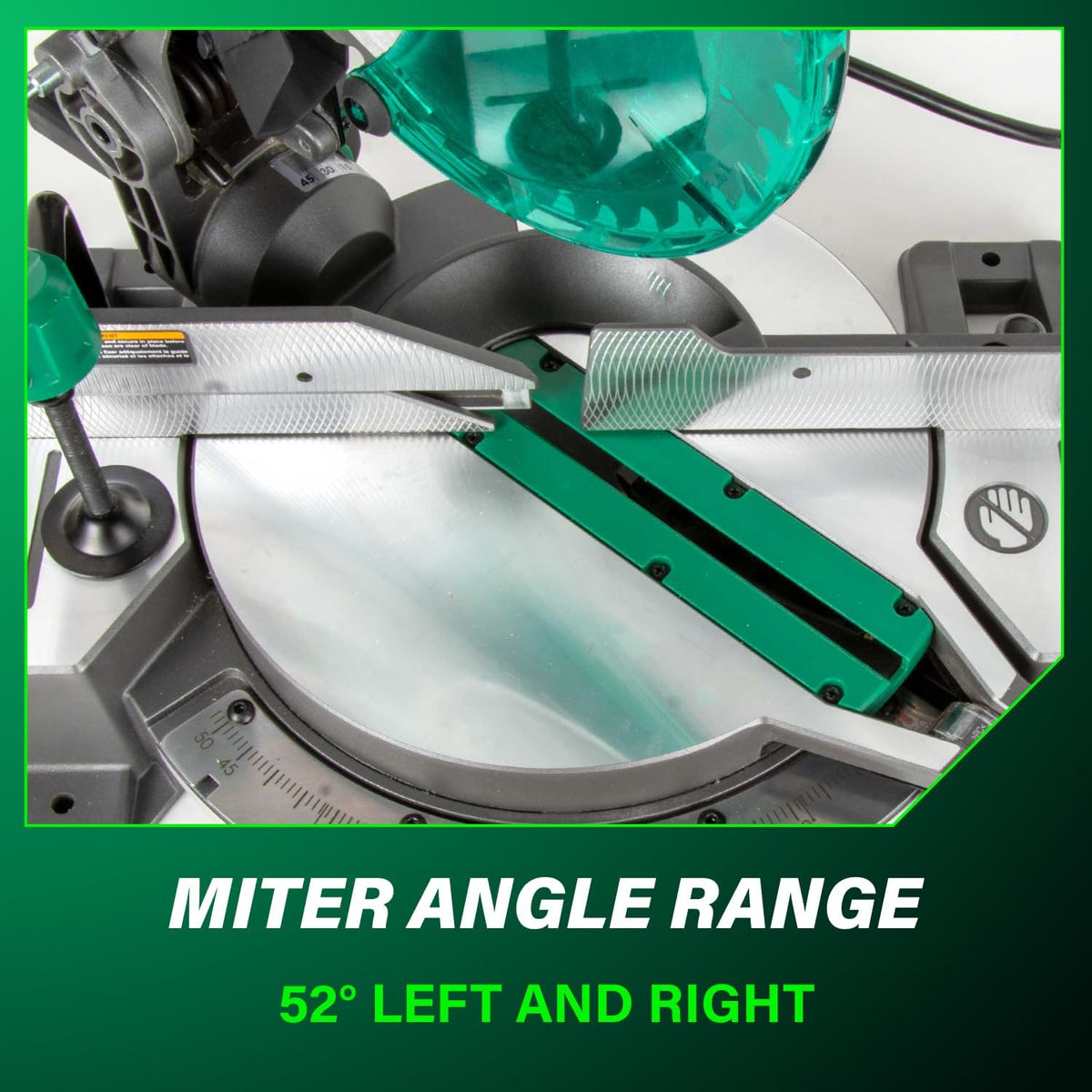 Metabo HPT 10-Inch Compound Miter Saw, 15-Amp, Single Bevel, C10FCG2