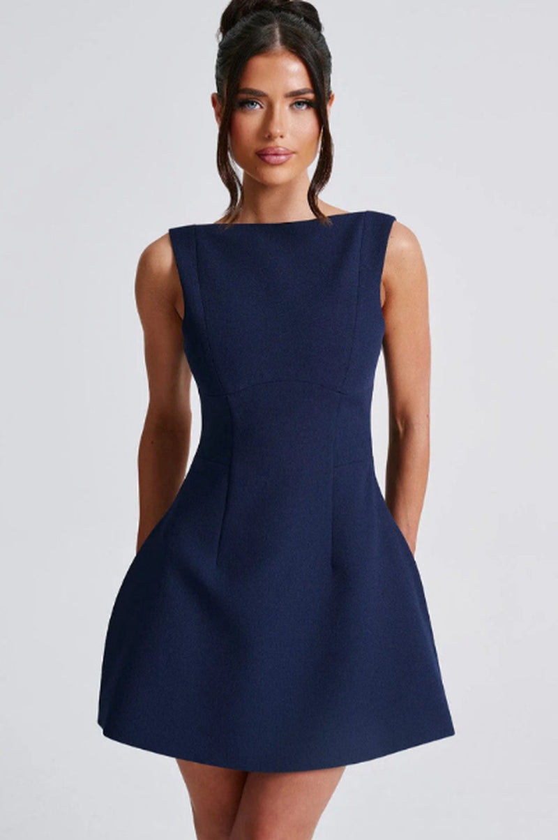 Sexy Slim-Fitting Backless Dress Summer Sleeveless Short Dresses