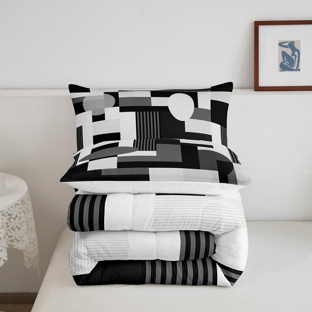 Geometric Comforter Set Full Size Boys Girls Teens