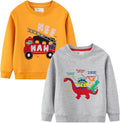 Toddler Boys Graphic Crewneck Sweatshirts 2-Pack, Sizes 2T-7