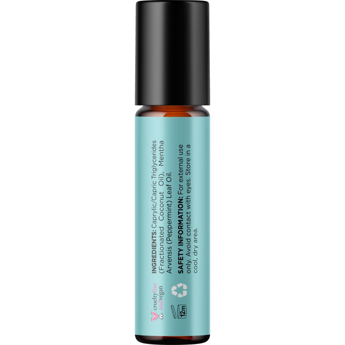 Peppermint Oil Roll on - Pure Peppermint Rollerball Essential Oil Aromatherapy Stick for Headaches - Natural Travel Essential and Pregnancy Must Have for Headaches Energy & Focus Support (1 Pack)