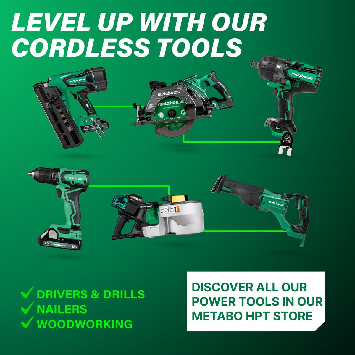Metabo HPT 10-Inch Compound Miter Saw, 15-Amp, Single Bevel, C10FCG2